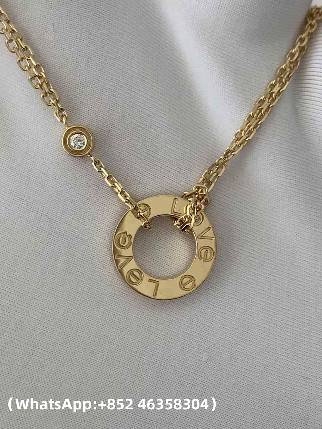 custom Cartier LOVE Pendant 2 Diamonds