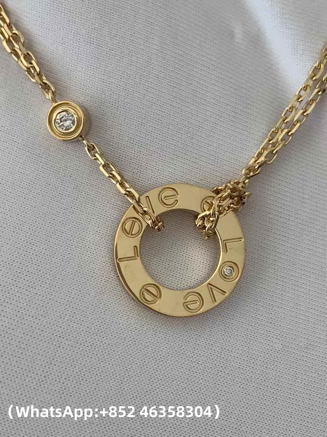 custom Cartier LOVE Pendant 2 Diamonds