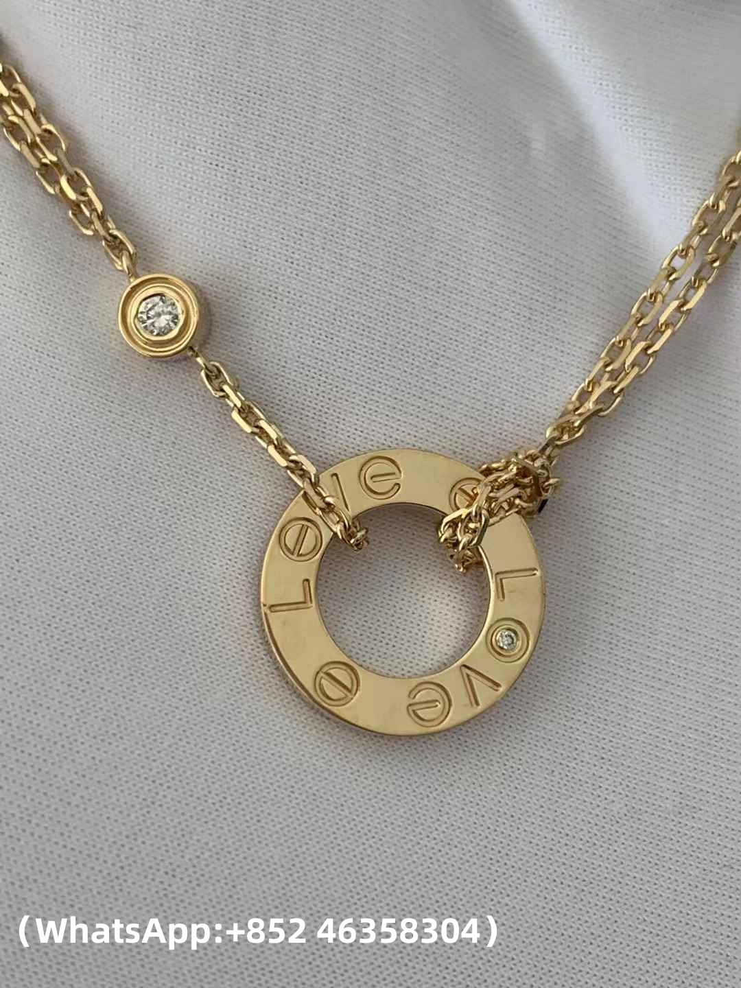 custom Cartier LOVE Pendant 2 Diamonds