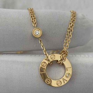 custom Cartier LOVE Pendant 2 Diamonds