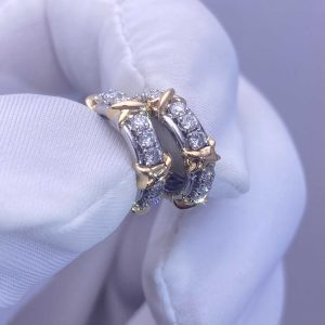 Custom Tiffany Sixteen Stone by Tiffany Narrow Earrings