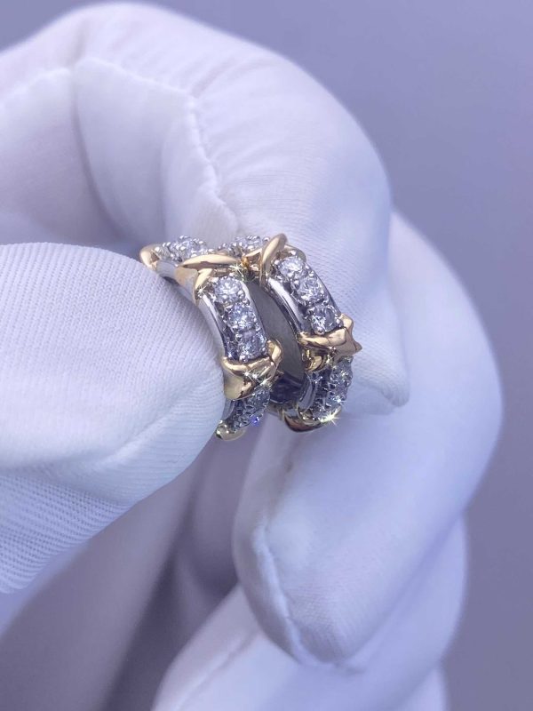 Custom Tiffany Sixteen Stone by Tiffany Narrow Earrings
