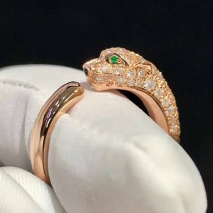 Custom Cartier Panthère de Cartier Ring Small Model Half-paved