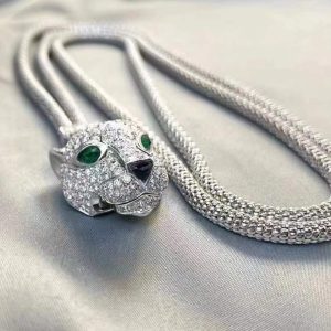 Custom Cartier Panthère de Cartier Necklace Paved