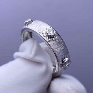 Custom Buccellati Macri Classica Eternelle Ring with Diamonds