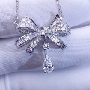 Custom Graff Tilda's Bow Classic Diamond Drop Pendant