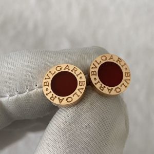 Custom Solid 18k Gold Bulgari Jewelry Bulgari Single Stud Earring with Carnelian