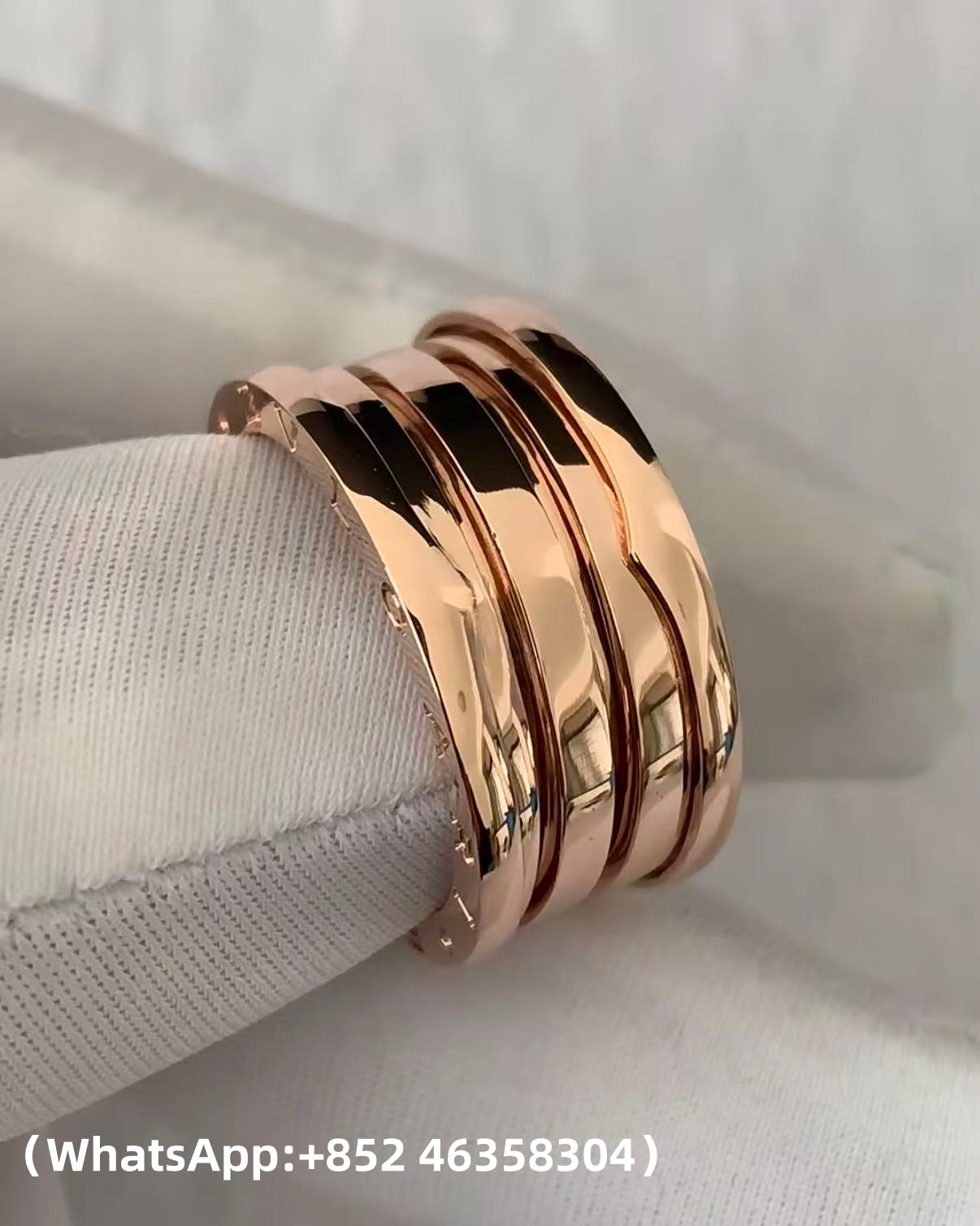 Custom Solid 18k Gold Bulgari Jewelry B.zero1 Three-Band Ring