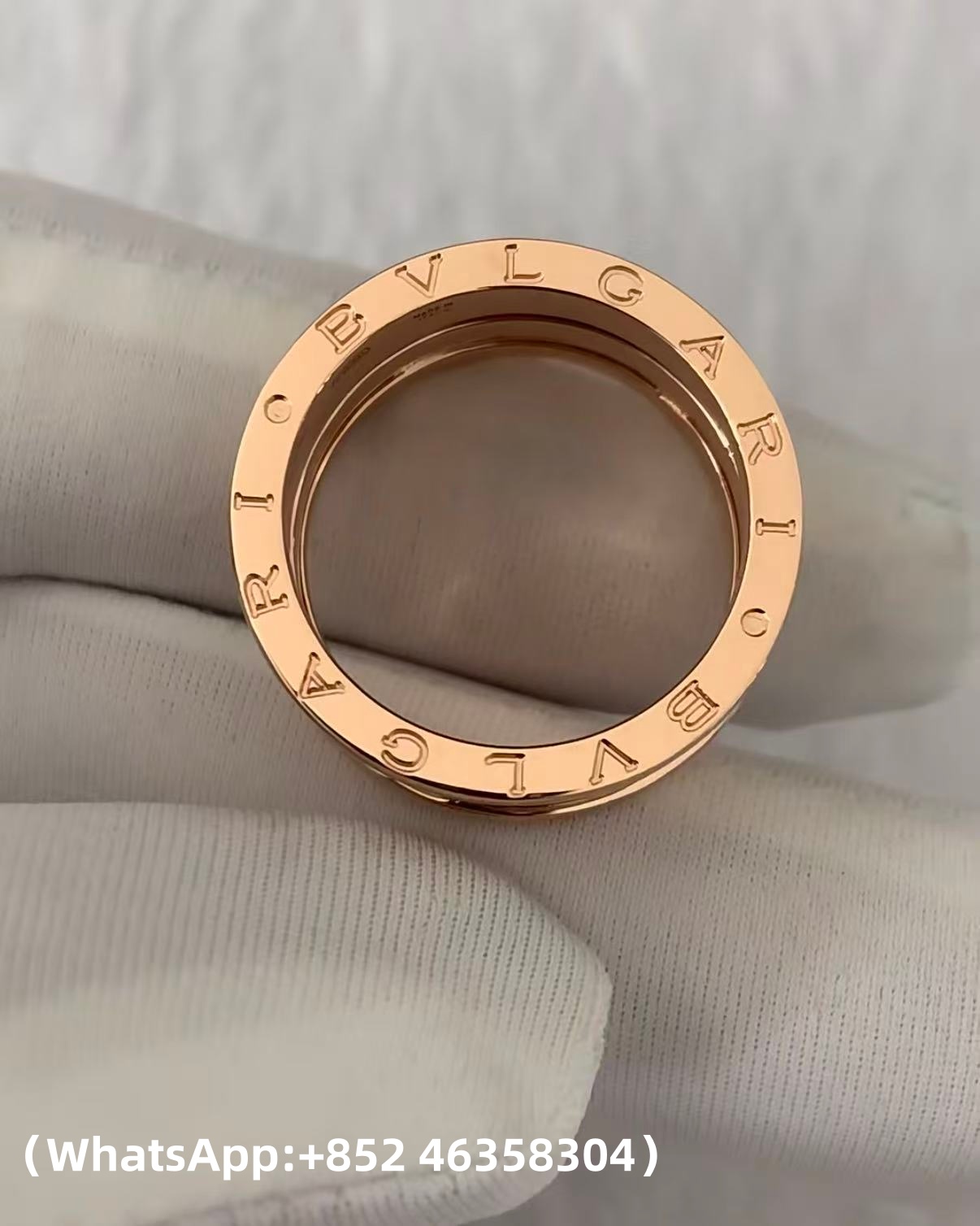 Custom Solid 18k Gold Bulgari Jewelry B.zero1 Three-Band Ring