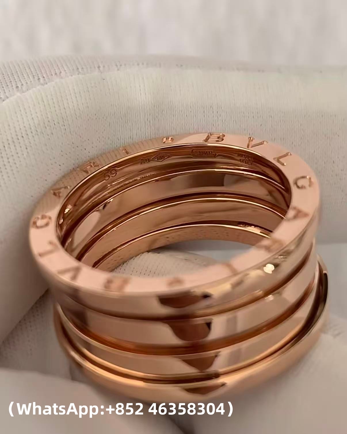 Custom Solid 18k Gold Bulgari Jewelry B.zero1 Three-Band Ring