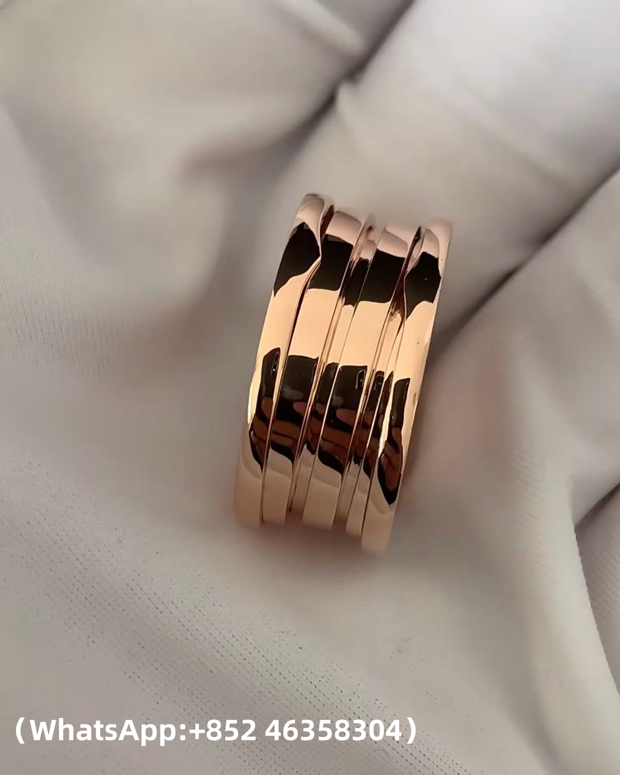 Custom Solid 18k Gold Bulgari Jewelry B.zero1 Three-Band Ring