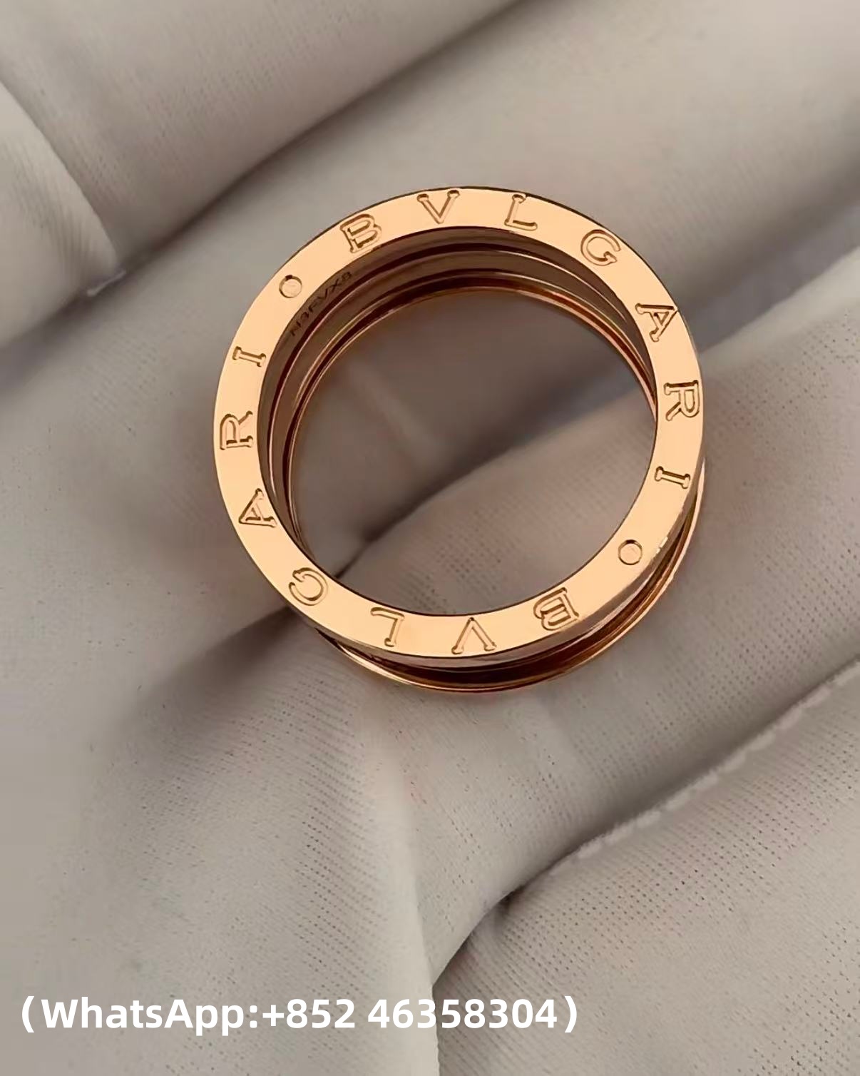 Custom Solid 18k Gold Bulgari Jewelry B.zero1 Three-Band Ring