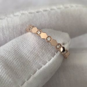 custom solid 18k rose gold Chaumet Bee de Chaumet ring