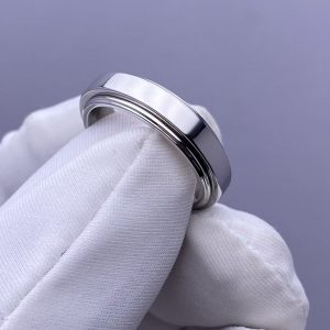 Custom Solid 18k Gold Piaget Jewelry Possession Ring in Rhodium Finish 18K White Gold