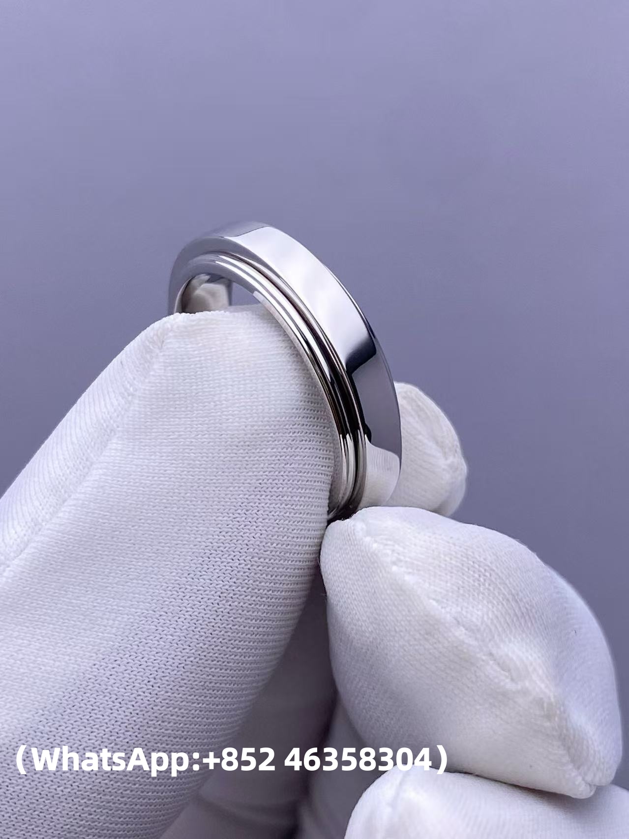 Custom Solid 18k Gold Piaget Jewelry Possession Ring in Rhodium Finish 18K White Gold