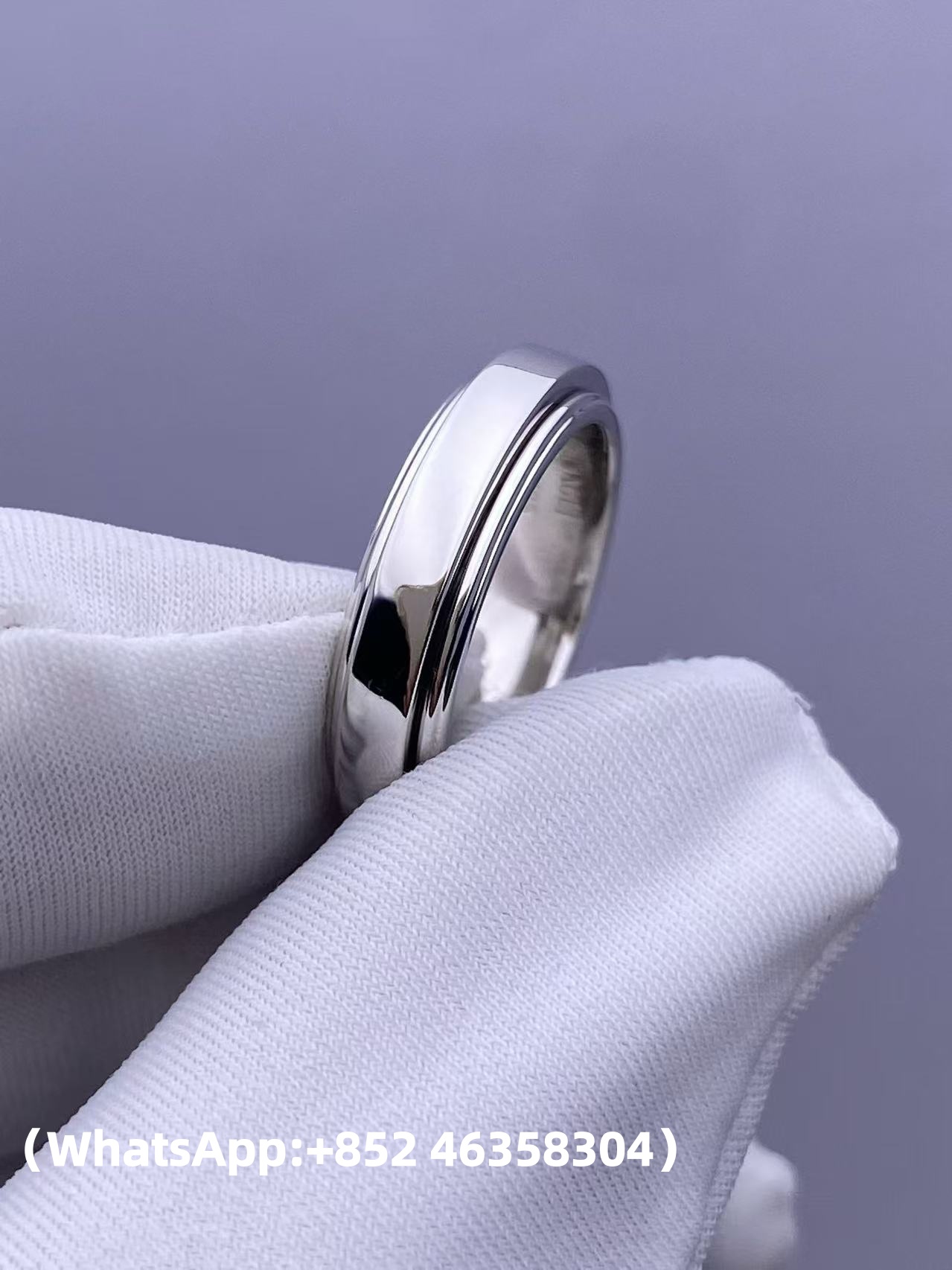 Custom Solid 18k Gold Piaget Jewelry Possession Ring in Rhodium Finish 18K White Gold