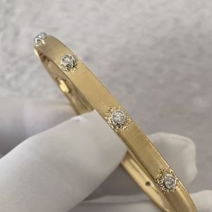 custom solid 18k gold Buccellati MACRI Gold and Platinum Bracelets