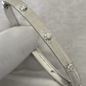 custom 18k gold Buccellati MACRI platinum diamond bracelet