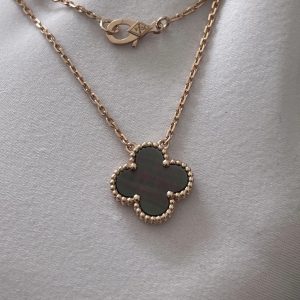 custom 18k gold Van Cleef & Arpels Vintage Alhambra Pendant