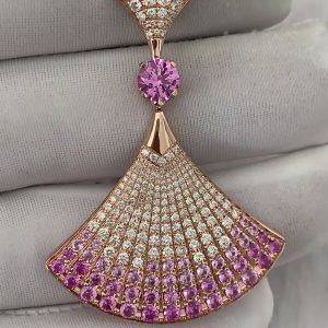 custom 18k gold Bvlgari Divas' Dream Pendant Necklace